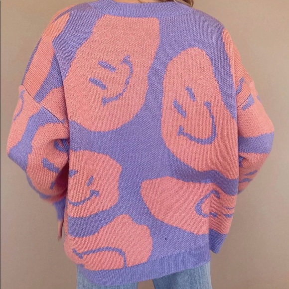 All Smiles Sweatshirt purple and pink - Picture 3 of 5